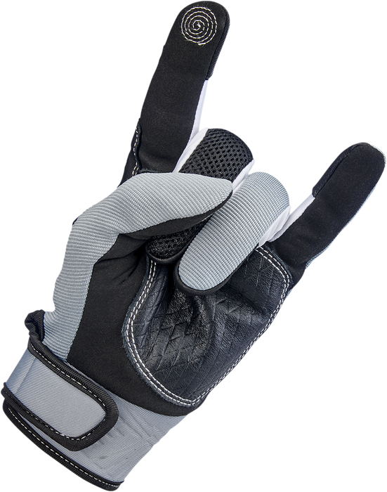 BILTWELL Baja Gloves - Gray - Small 1508-1101-302