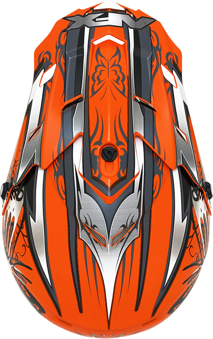 AFX FX-17Y Motorcycle Helmet - Butterfly - Matte Orange - Large 0111-1383