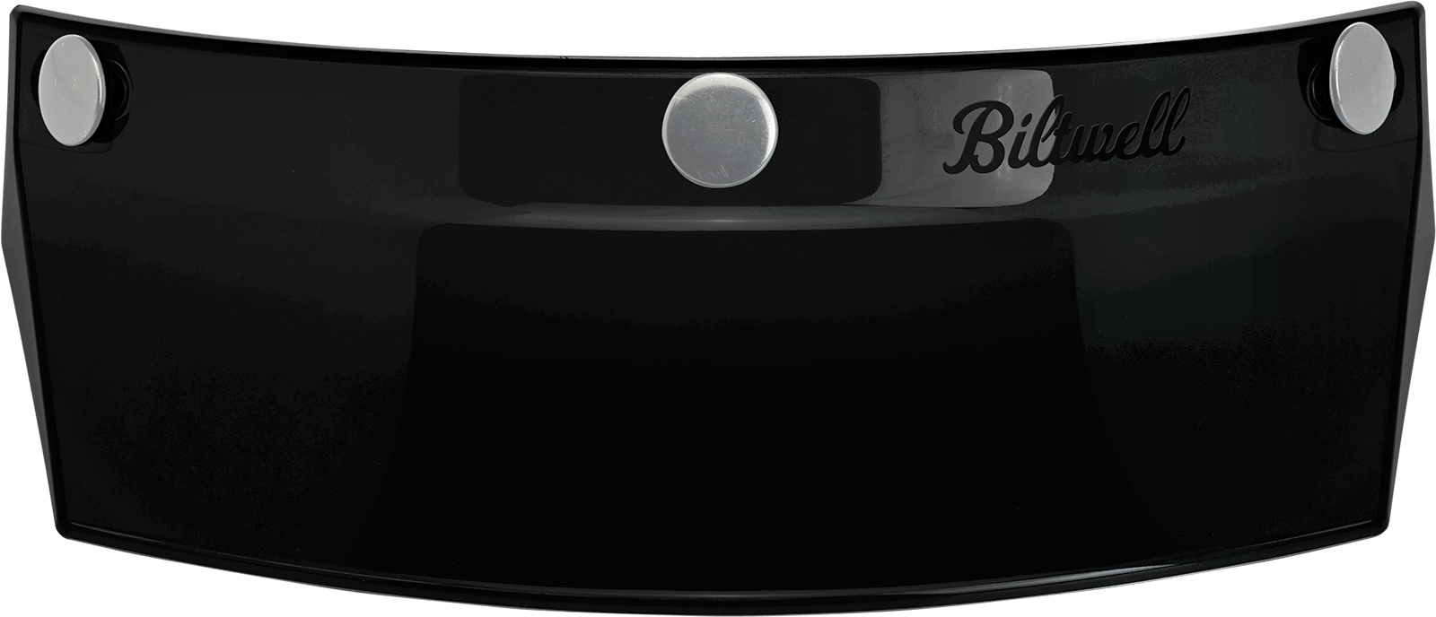 BILTWELL Moto 3-Snap Visor - Black 2002-561