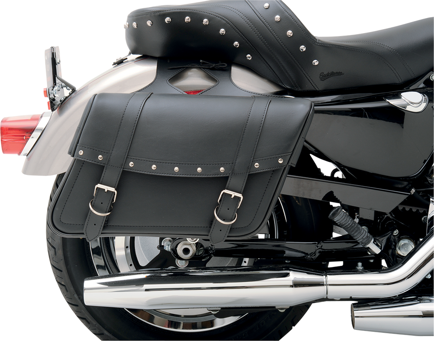 SADDLEMEN Highwayman Rivet Slant-Style Saddlebags - Large X021-03-041