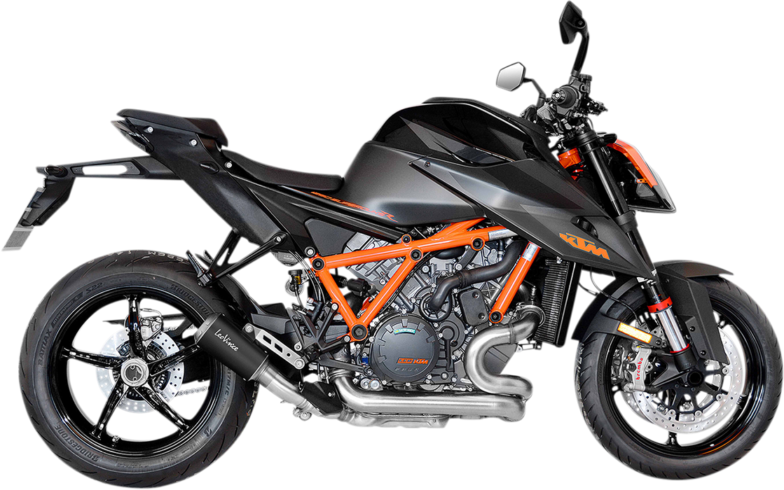 LEOVINCE LV-10 Slip-On Muffler - Black Stainless Steel 1290 Super Duke  2021-2023 15243BU  1811-4127