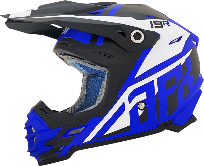 AFX FX-19R Motorcycle Helmet - Racing - Matte Blue - Small 0110-7068