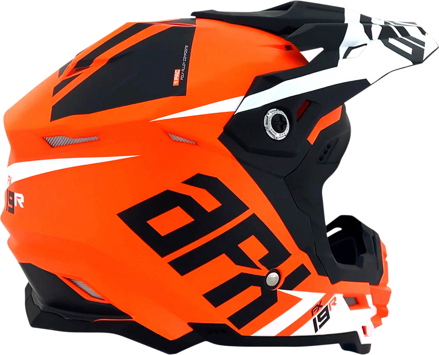 AFX FX-19R Motorcycle Helmet - Racing - Matte Orange - Large 0110-7085