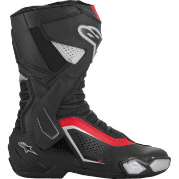 ALPINESTARS SMX-6 V3 Vented Boots - Black/Silver/Red - US 8/EU 42 2223225-199-42