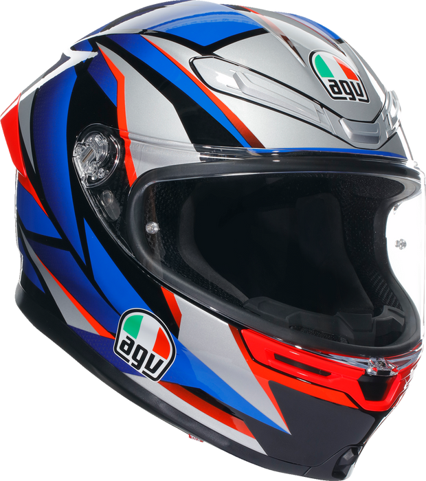 AGV K6 S Motorcycle Helmet - Slashcut - Black/Blue/Red - Small 2118395002015S