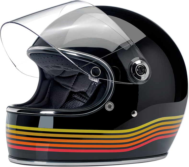 BILTWELL Gringo S Motorcycle Helmet - Gloss Black Spectrum - Medium 1003-536-103