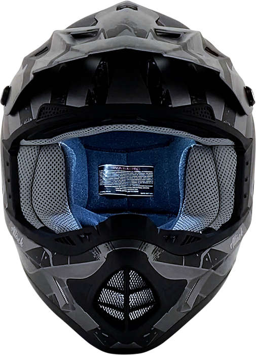 AFX FX-17Y Motorcycle Helmet - Attack - Frost Gray/Matte Black - Large 0111-1398