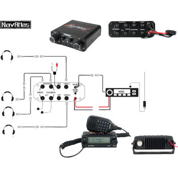 NAVATLAS Intercom/Radio and Headset Kit - 4-Seat - Beige NIROHBE4