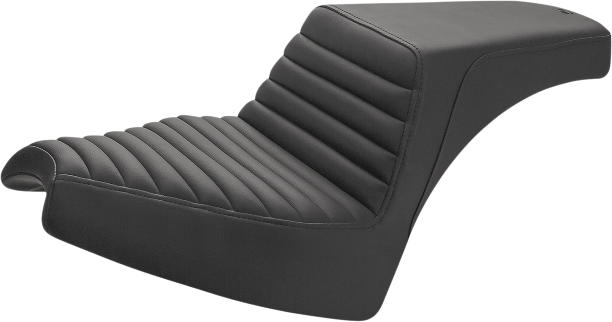 SADDLEMEN Step Up Seat - Front Tuck-n'-Roll/Rear Smooth - Black - Chief I21-04-171