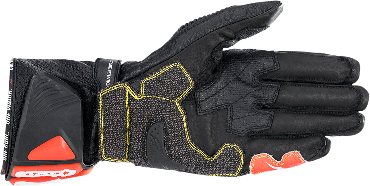 ALPINESTARS GP Tech v2 Gloves - Black/White/Fluo Red - 3XL 3556622-1231-3X