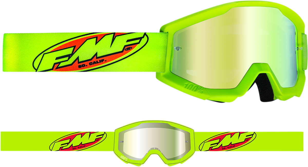 FMF Youth PowerCore Goggles - Core - Yellow - Gold Mirror F-50055-00003 2601-3024