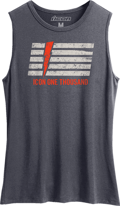 ICON Women's Invasion Stripe™ Tank Top - Antique Denim - XL 3031-4221