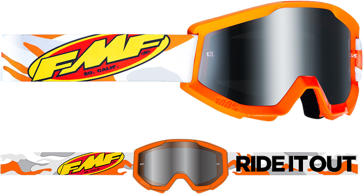 FMF PowerCore Goggles - Assault - Gray - Silver Mirror F-50051-00002 2601-3012