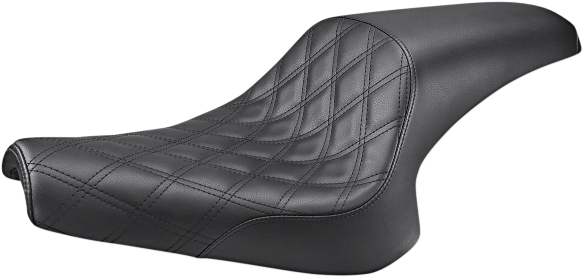 SADDLEMEN Seat - Profiler - 2-Up - Front Lattice Stitch - Black - Bolt Y13-16-149