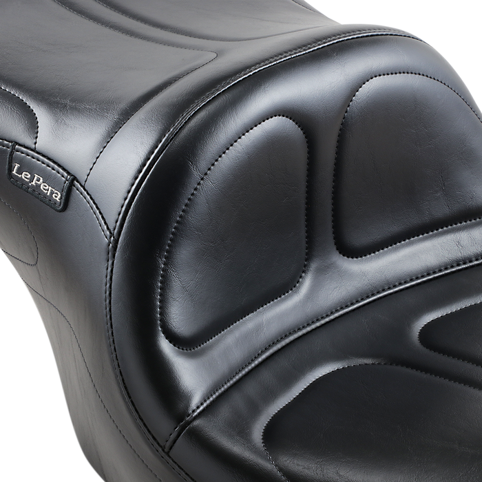 LE PERA Maverick Seat - Without Backrest - Stitched - Black - FLH/FLT '02-'07 LH-957