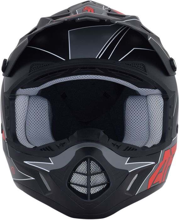 AFX FX-17 Motorcycle Helmet - Aced - Matte Black/Red - XL 0110-6487