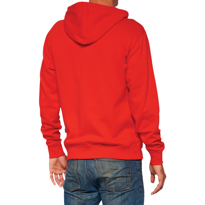 100% Official Fleece Zip-Up Hoodie - Red - Medium 20032-00016