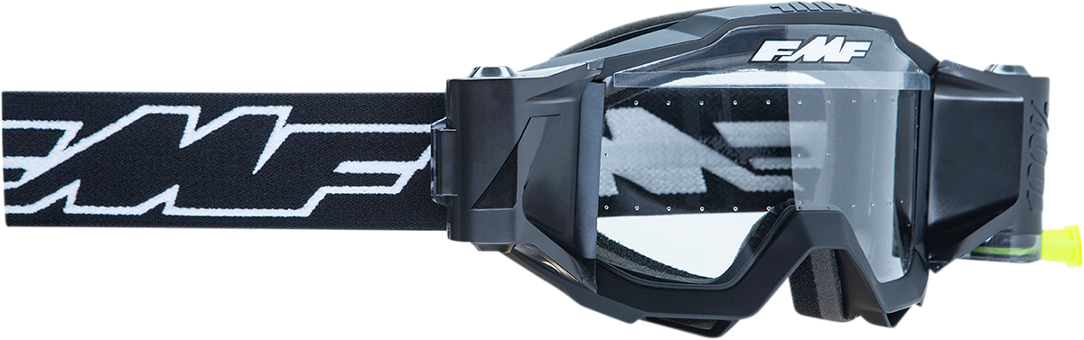 FMF Youth PowerBomb Film System Goggles - Rocket - Black - Clear F-50049-00001 2601-3001