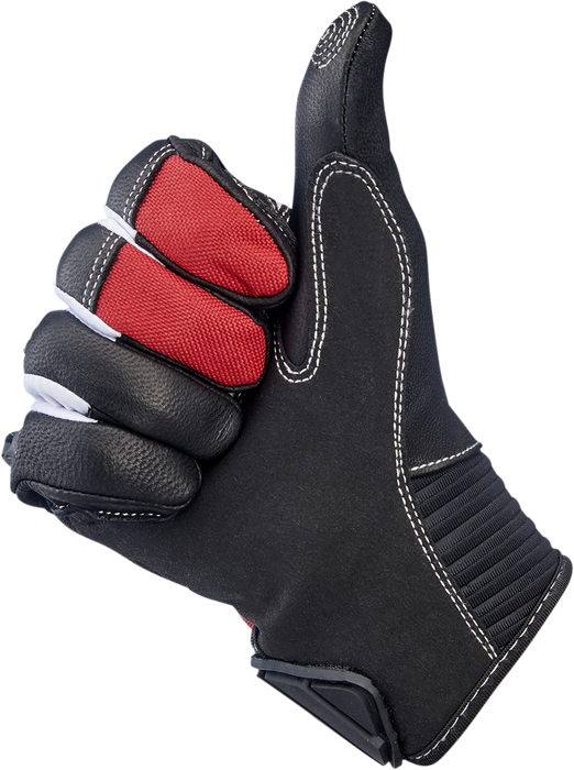 BILTWELL Bridgeport Gloves - Red - Small 1509-0801-302