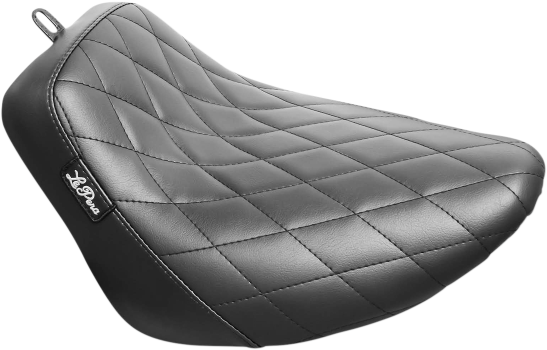 LE PERA Bare Bones Solo Seat - Diamond Stitch - Black - Softail LYR-007DM