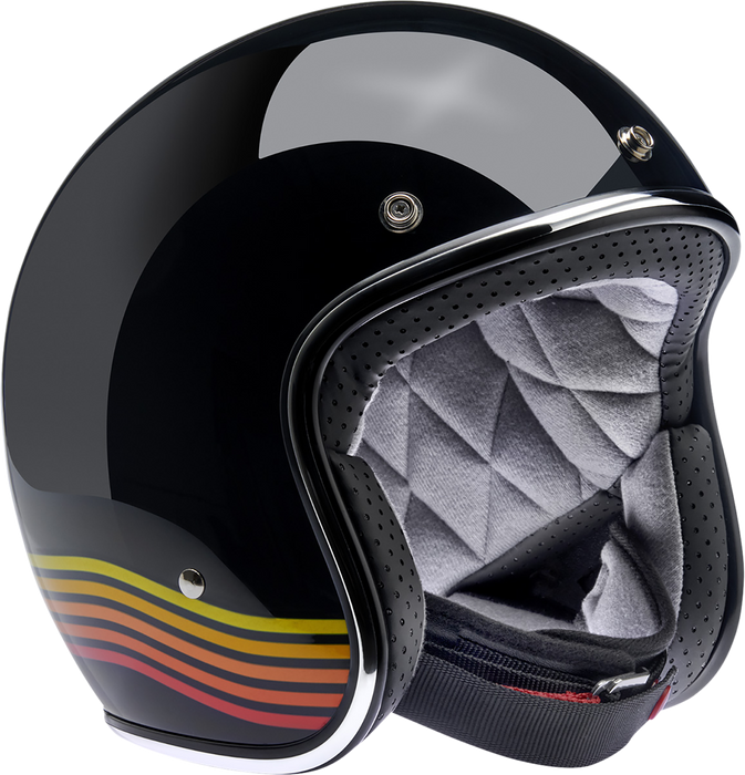 BILTWELL Bonanza Motorcycle Helmet - Gloss Black Spectrum - XS 1001-536-201