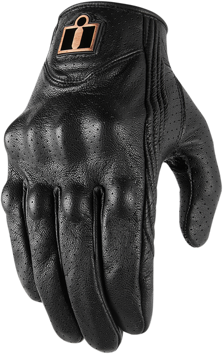 ICON Pursuit Classic™ Perforated Women's Leather Motorcycle Gloves - Black - 3XL 3301-3835