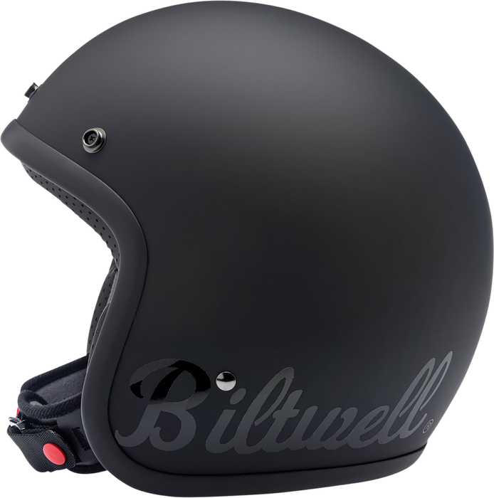 BILTWELL Bonanza Helmet - Flat Black Factory - XS 1001-638-201