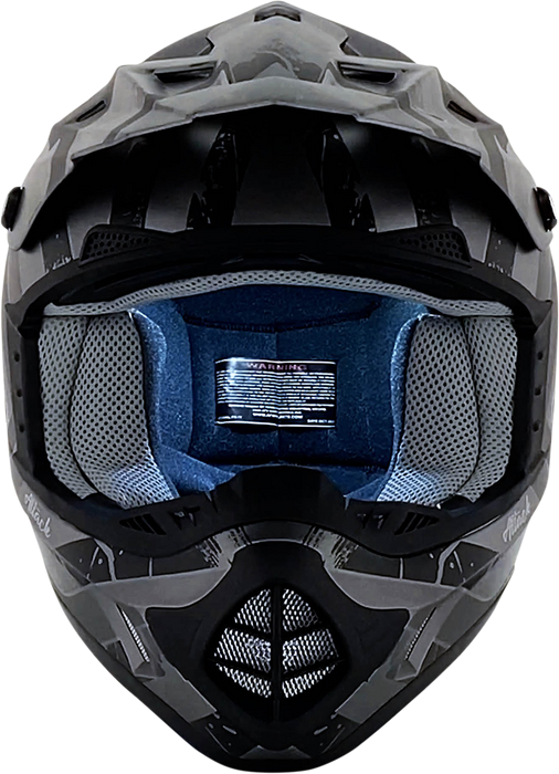 AFX FX-17Y Motorcycle Helmet - Attack - Frost Gray/Matte Black - Medium 0111-1397