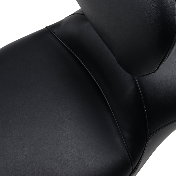 LE PERA Maverick Daddy Long Legs Seat - With Backrest - Black - Smooth - FLH '08+ LK-957DLTBRS