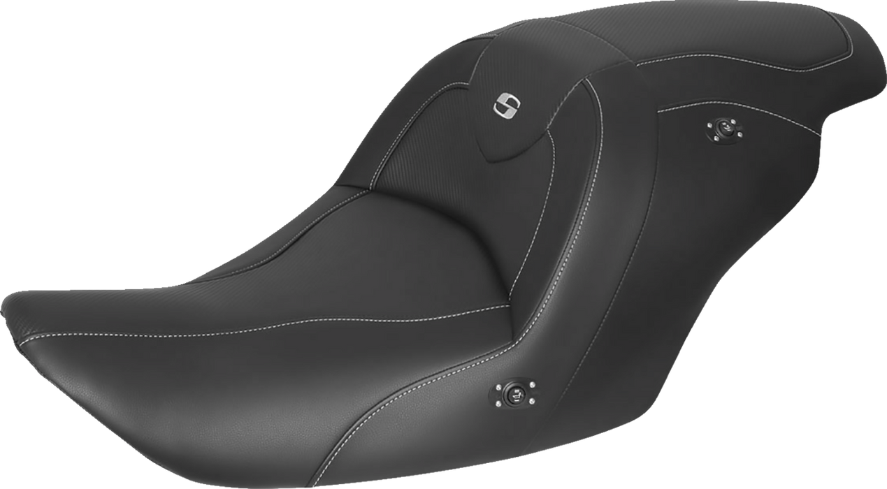 SADDLEMEN Roadsofa Carbon Fiber Heated Seat - Black - without Backrest - GL1800 '14-'17 H23-20-185HCT