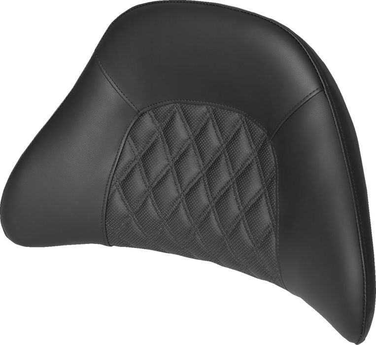 SADDLEMEN Tour-Pak Backrest Pad Cover - Lattice Stitched - Black 01-11884LS