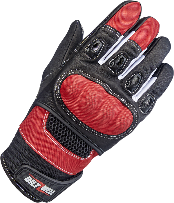 BILTWELL Bridgeport Gloves - Red - XS 1509-0801-301