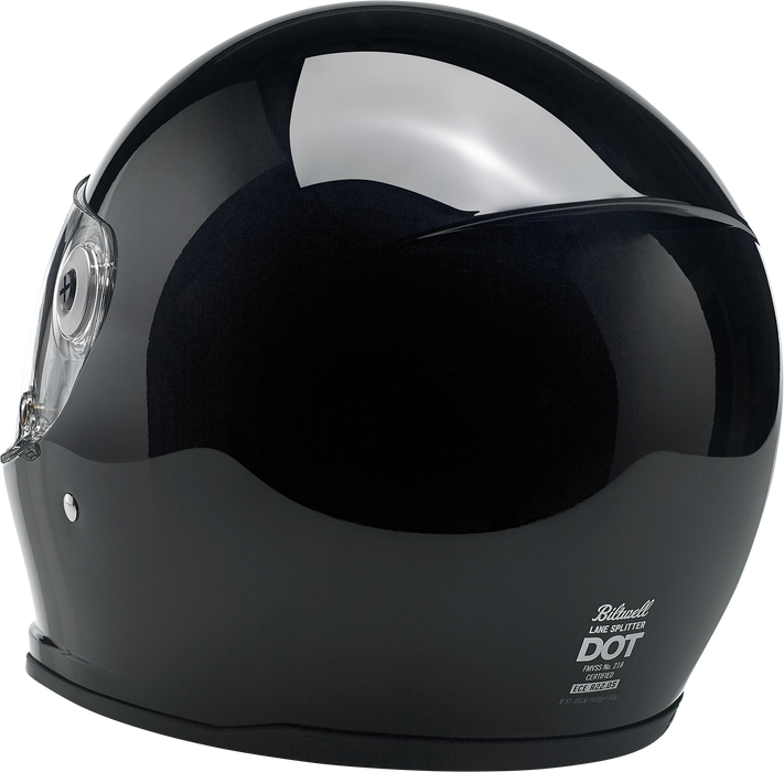 BILTWELL Lane Splitter Motorcycle Helmet - Gloss Black - Small 1004-101-102