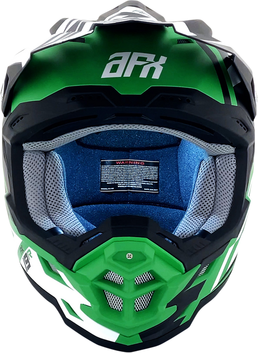 AFX FX-19R Motorcycle Helmet - Racing - Matte Green - Medium 0110-7079