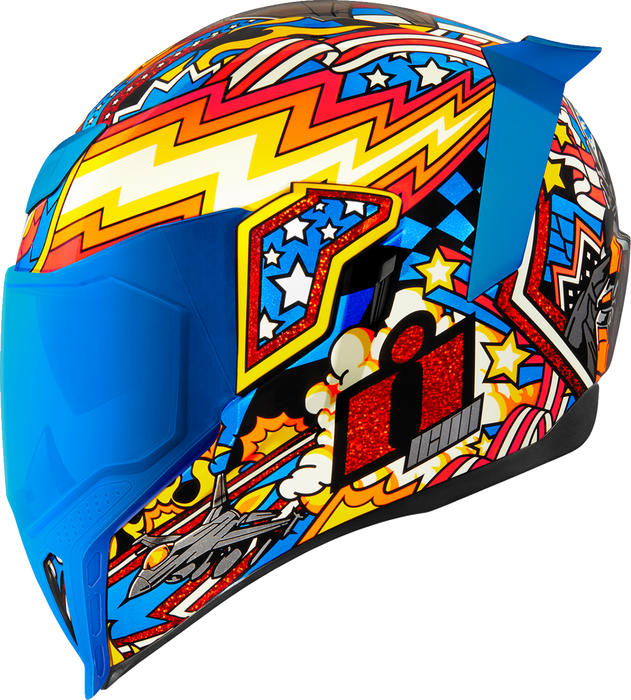 ICON Airflite™ Motorcycle Helmet - Flyboy - Blue - Large 0101-16013