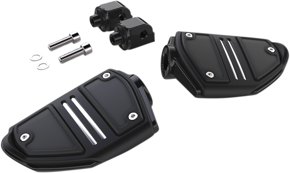 CIRO Twin Rail Footpeg - With Mount - Black - Softail 61426