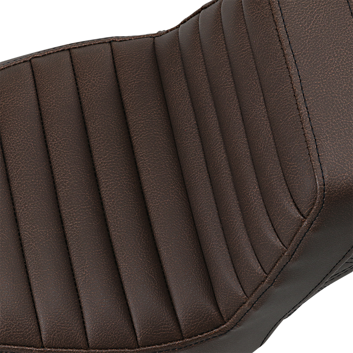 SADDLEMEN Step-Up Seat - Front Tuck-n-Roll/Rear Lattice Stitch - Brown 818-30-176BR