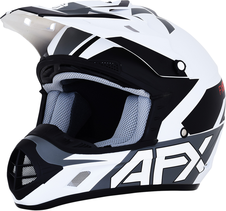 AFX FX-17 Motorcycle Helmet - Aced - Matte White/White - 2XL 0110-6498