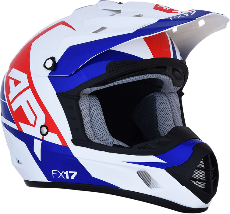 AFX FX-17 Helmet - Aced - Red/White/Blue - Large 0110-6481