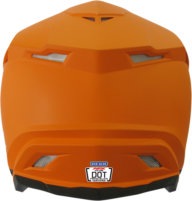 AFX FX-19R Motorcycle Helmet - Matte Orange - Small 0110-7046