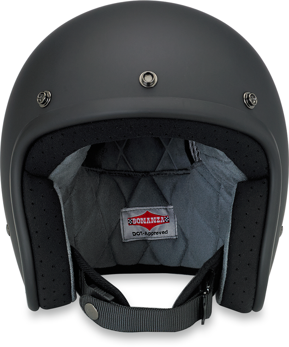 BILTWELL Bonanza Motorcycle Helmet - Flat Black - Large 1001-201-204