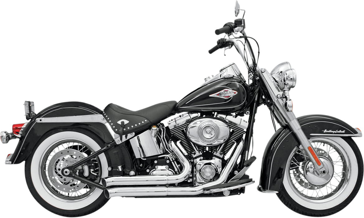 BASSANI XHAUST FireSweep Exhaust - Chrome - Softail 12113D