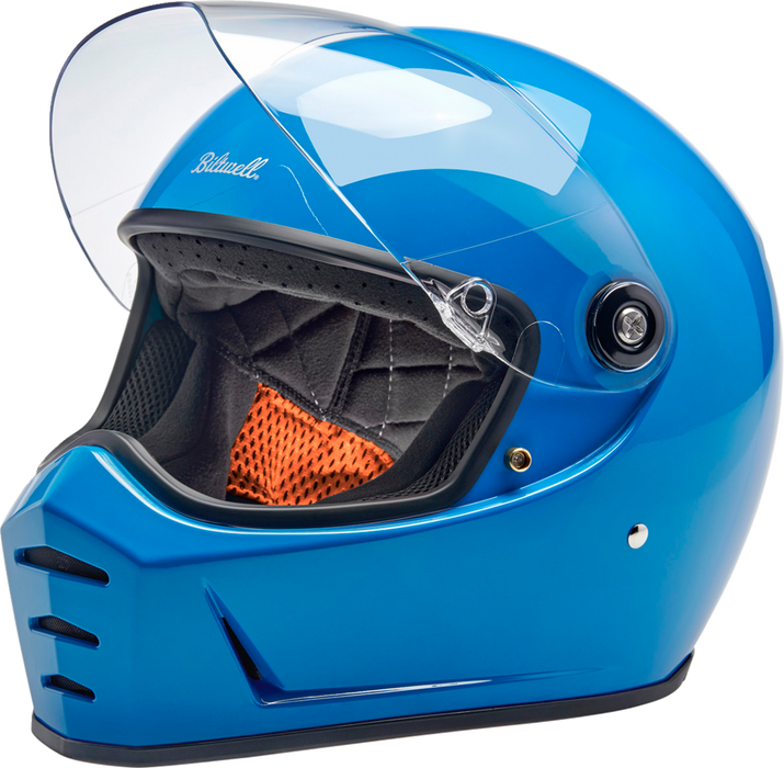 BILTWELL Lane Splitter Motorcycle Helmet - Gloss Tahoe Blue - XS 1004-129-501