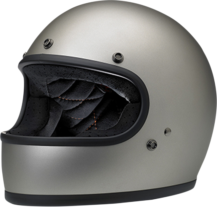 BILTWELL Gringo Motorcycle Helmet - Flat Titanium - Small 1002-203-102