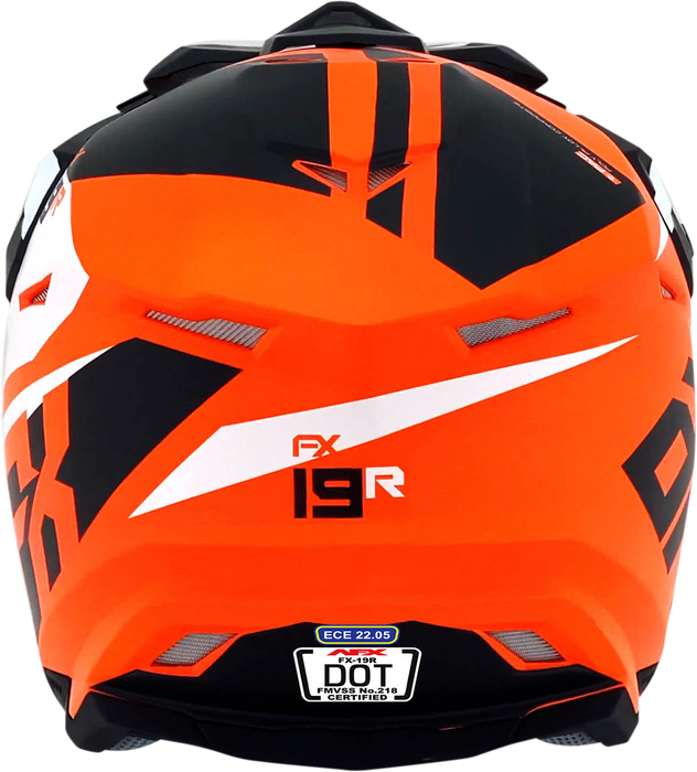 AFX FX-19R Motorcycle Helmet - Racing - Matte Orange - Large 0110-7085