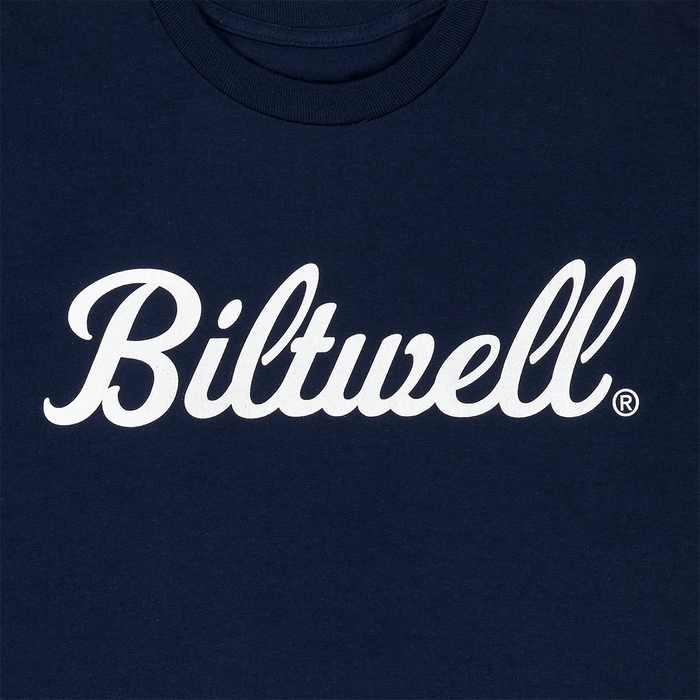 BILTWELL Script T-Shirt - Navy - Medium 8101-052-003