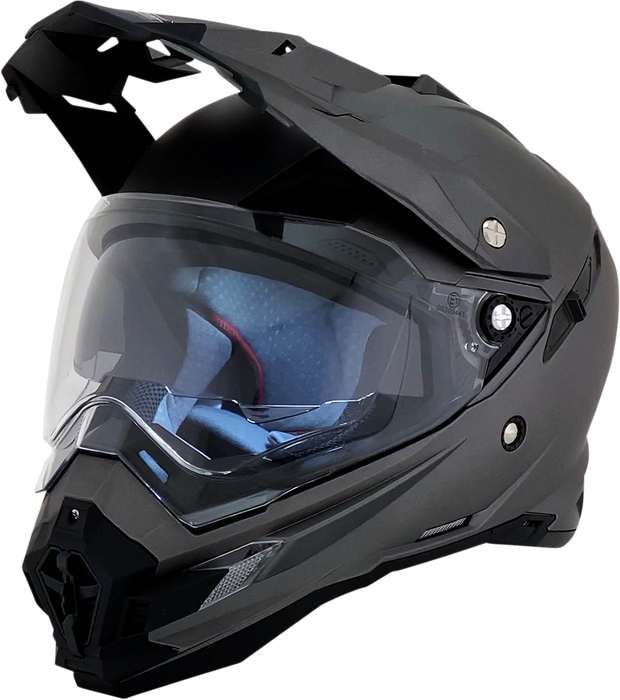 AFX FX-41DS Motorcycle Helmet - Frost Gray - Large 0110-3763