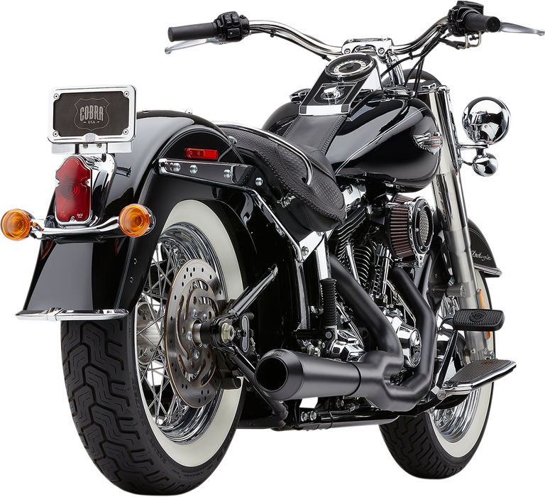 COBRA El Diablo Exhaust - Black - '12-'17 Softail N/F FXSB/FXSE MODELS 6483B