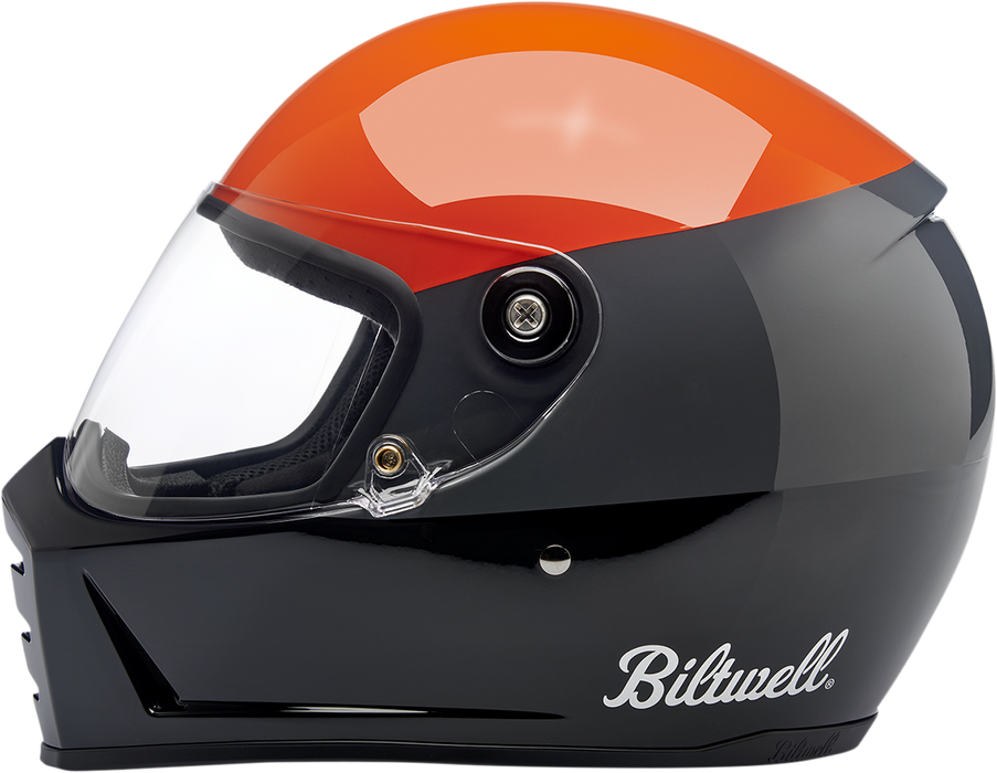 BILTWELL Lane Splitter Helmet - Gloss Podium Orange/Gray/Black - XS 1004-550-101