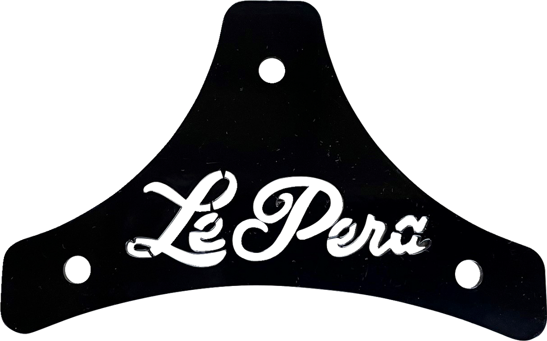 LE PERA Sissy Bar Plate - Dead End - Scroll - Black - Softail/Touring '08-'22 H-SB SCROLL